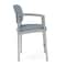 Lesro Lenox Steel Hip Chair Metal Frame, Silver, RS Rain Song Upholstery LS1161 - alternate 3